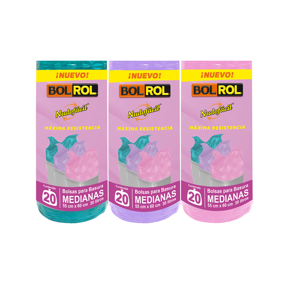 Bol rol basura familia-medianas